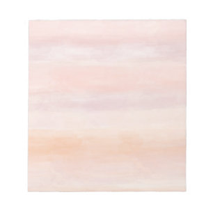 Sunrise Peach Blush Pink Tie Dye Watercolor Ombre Notepad