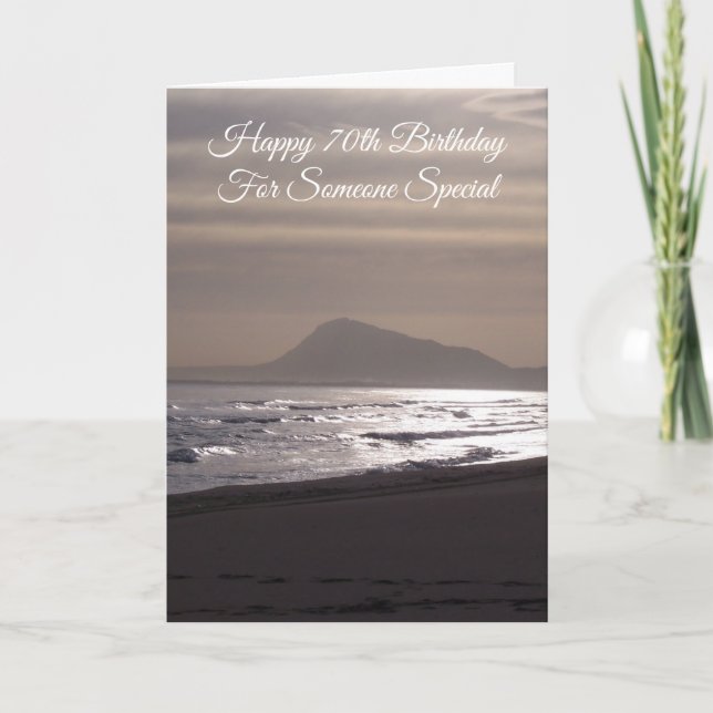 Sunrise Personalised 70th Birthday Card (Front)