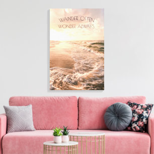 Sunrise Photo Decor over the Beach with Quote
