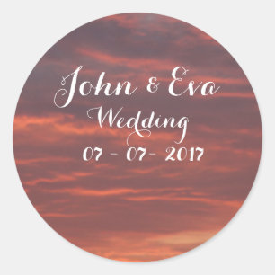 Sunrise Photo Wedding Sticker