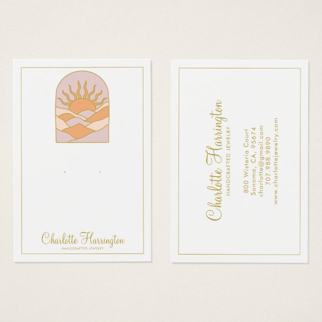 Sunrise Pink Gold Earring Jewellery (Front & Back)