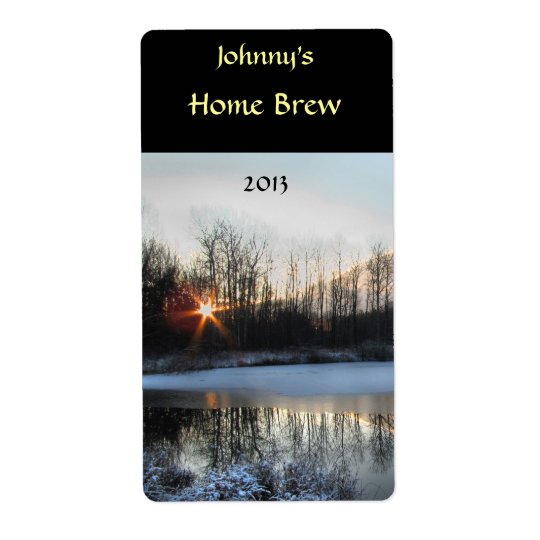 Sunrise Pond Beer Label Shipping Label