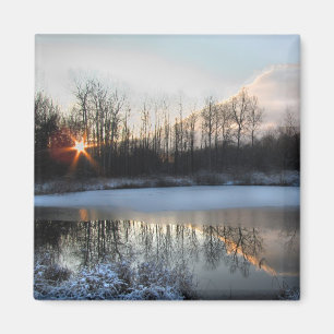 Sunrise Pond in Upstate New York Magnet
