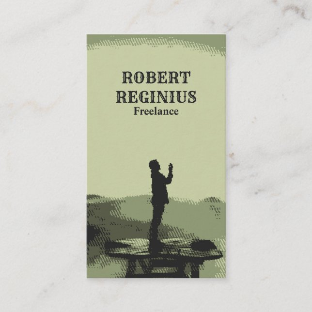 sunrise potrait 8 bit lux business card (Front)