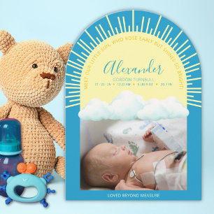 Sunrise Preemie Birth Announcement Card