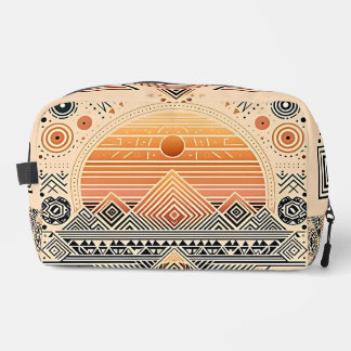 Sunrise Pyramid Tribal Geometric  Dopp Kit
