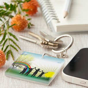 Sunrise Rainbow Children Key Ring