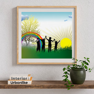 Sunrise Rainbow Children Poster
