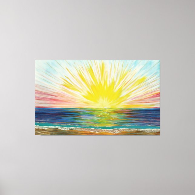 Sunrise ray reflections canvas print (Front)