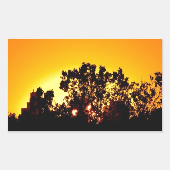 Sunrise Rectangular Sticker (Front)