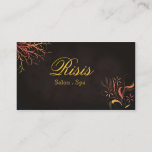 Sunrise Red Yellow Orange Business Card Salon Spa