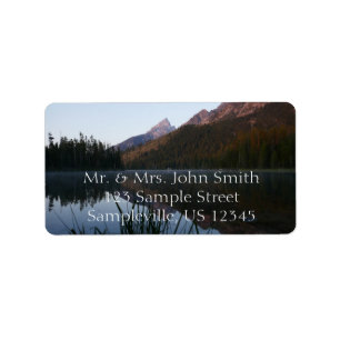 Sunrise Reflection at String Lake I Label