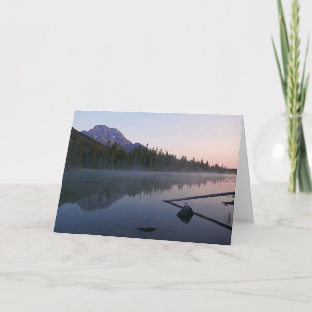 Sunrise Reflection at String Lake II Card (Front)