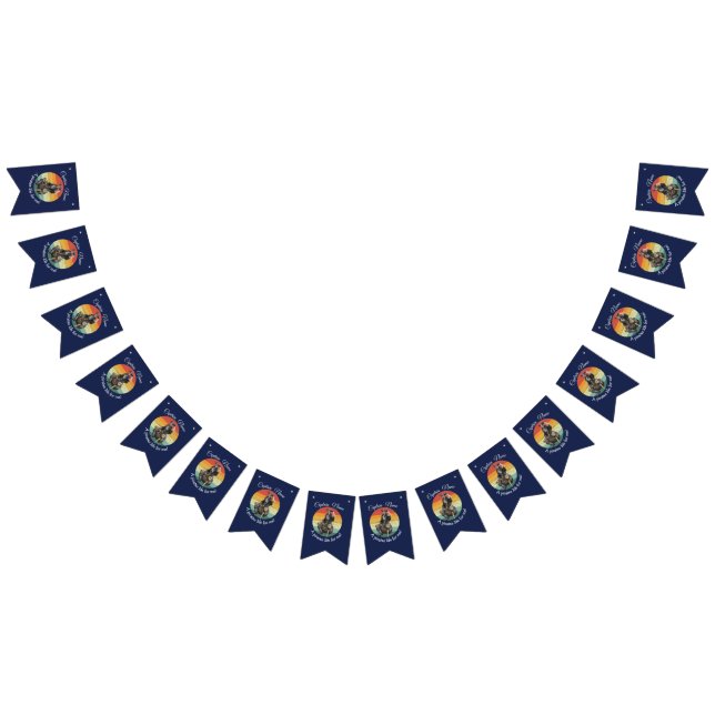 Sunrise Rum Skeleton Party Pirate Bunting (All)