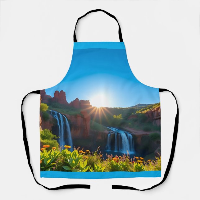 Sunrise Sandstone Waterfall Landscape Apron (Front)
