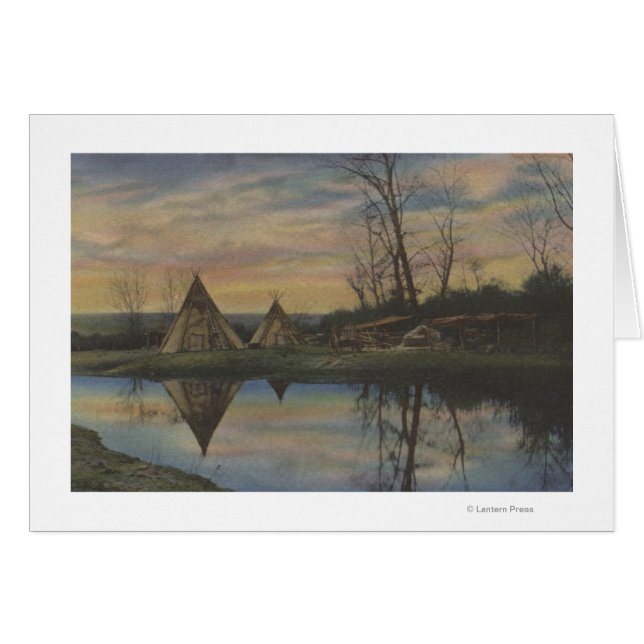 Sunrise Scene on a Northwest Indian (Front Horizontal)