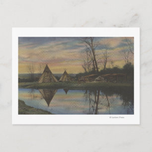 Sunrise Scene on a Northwest Indian Postcard