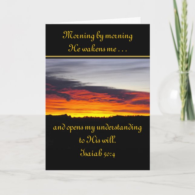 Sunrise Scripture Customised Greeting Card (Front)