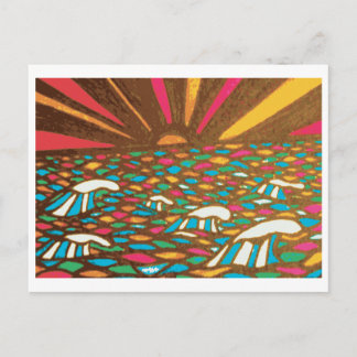 Sunrise Seascape Pop Art Postcard