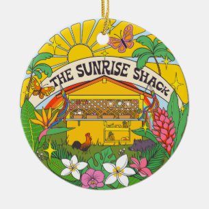 Sunrise Shack  Ceramic Tree Decoration