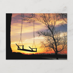 Sunrise silhouette postcard