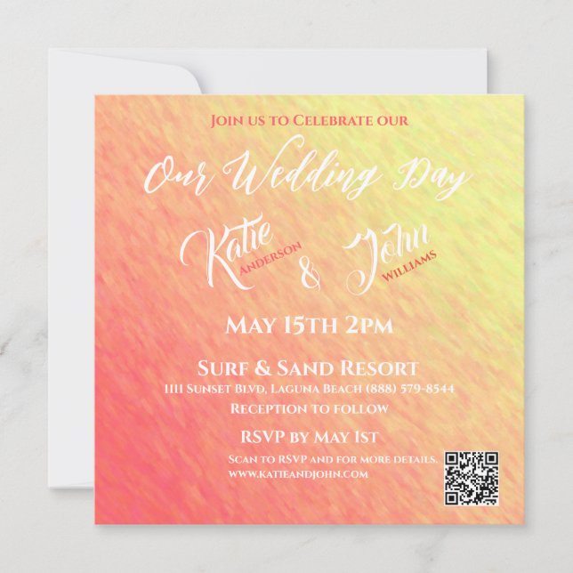Sunrise Sparkle-Wedding- Invitation (Front)