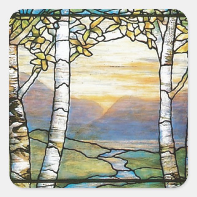 Sunrise Square Sticker (Front)