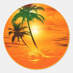 Sunrise Sun Travel Classic Round Sticker