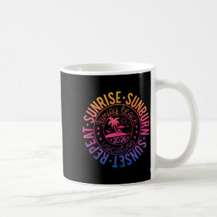 Sunrise Sunburn Sunset Repeat Family Vacation 2026 Coffee Mug