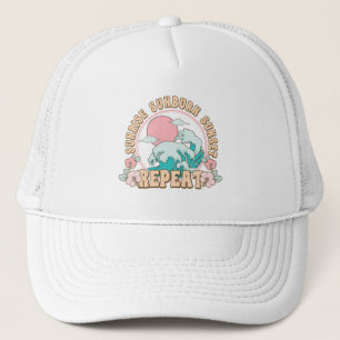 Sunrise Sunburn Sunset Repeat Summer Beach Life  Trucker Hat