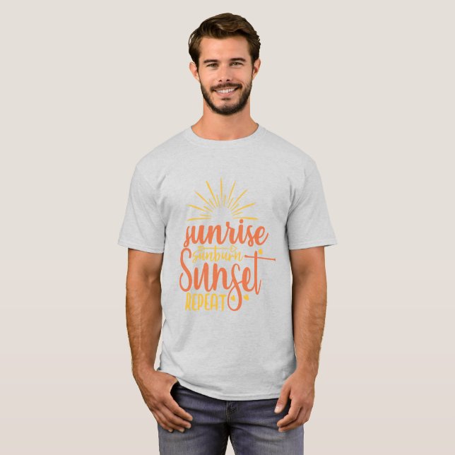 Sunrise Sunburn Sunset T-Shirt (Front Full)