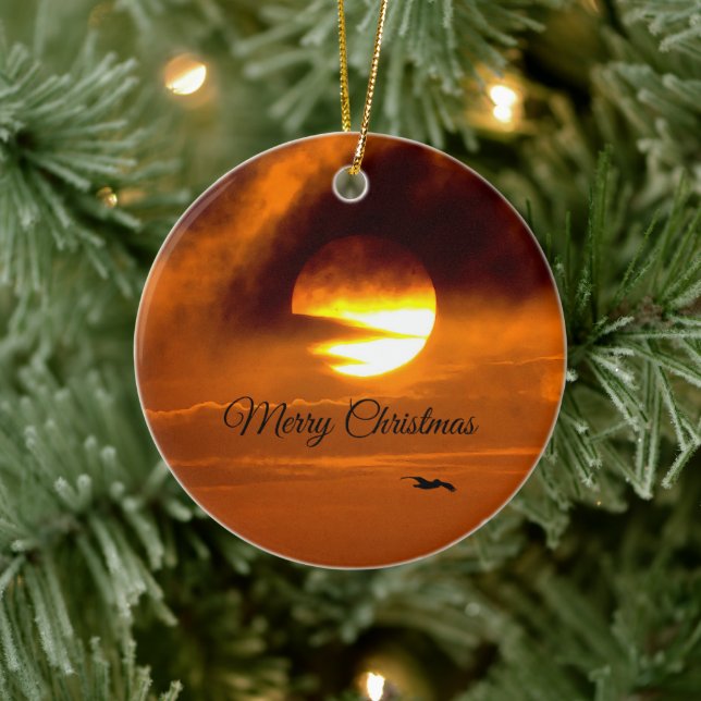 Sunrise, Sunset Coastal Ceramic Tree Decoration (Tree)
