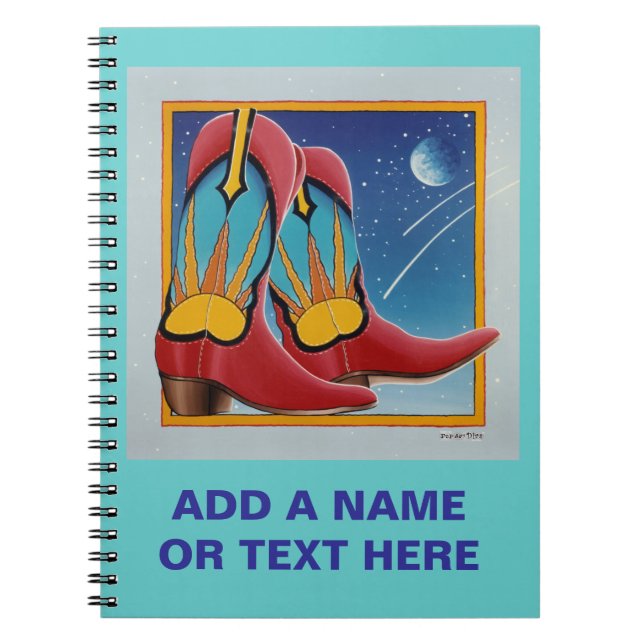 Sunrise Sunset Cowboy Boots Notebook (Front)