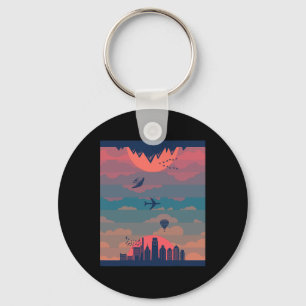 Sunrise Sunset Cycle Of Day And Night Earth 360  Key Ring
