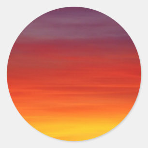 Sunrise Sunset Dawn Sky Classic Round Sticker