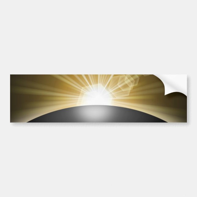 Sunrise Sunset Planet Bumper Sticker (Front)