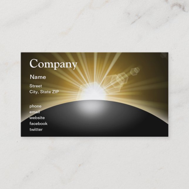 Sunrise Sunset Planet Business Card (Front)