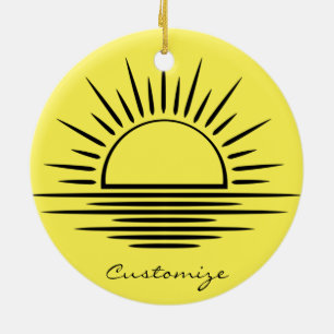 Sunrise/Sunset Reflection Thunder_Cove Ceramic Tree Decoration