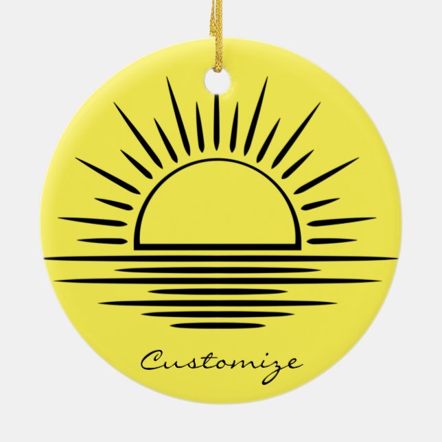 Sunrise/Sunset Reflection Thunder_Cove Ceramic Tree Decoration (Back)