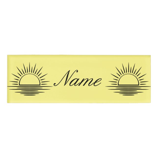 Sunrise/Sunset Reflection Thunder_Cove Name Tag (Front)