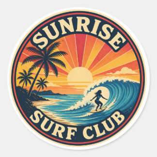 Sunrise Surf Club badge style sticker