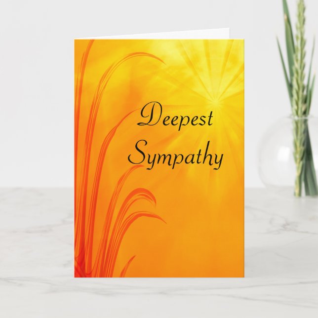 Sunrise Sympathy Greeting Card (Front)