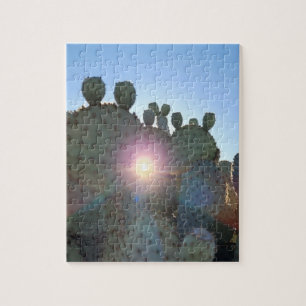 Sunrise through a Cactus Photo Jigsaw Puzzle