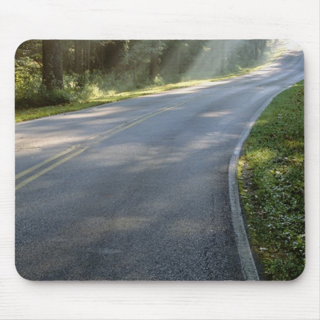 Sunrise through fog alongside Green River Mouse Mat (Front)