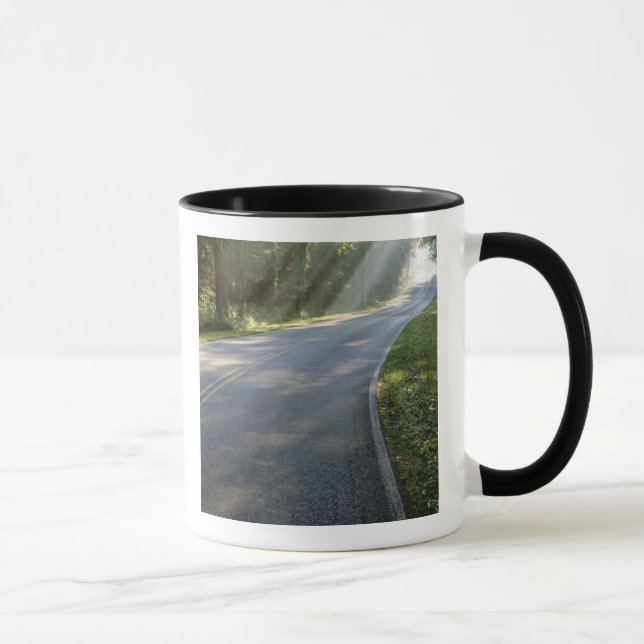 Sunrise through fog alongside Green River Mug (Right)