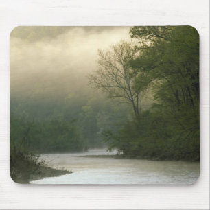 Sunrise through fog viewed from Red Bluff, Mouse Mat