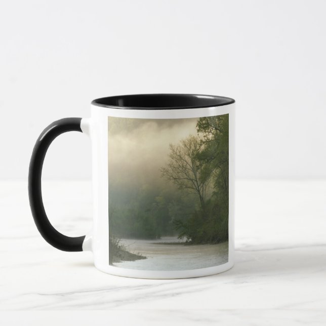 Sunrise through fog viewed from Red Bluff, Mug (Left)