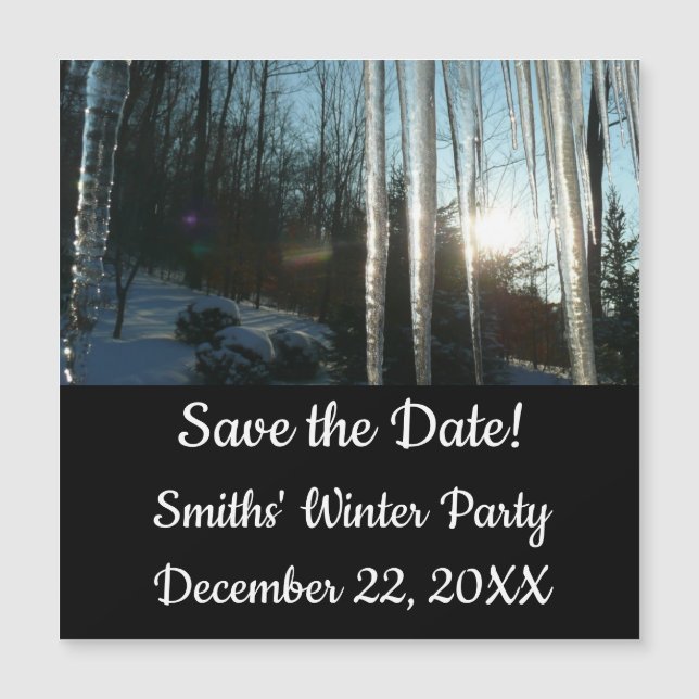 Sunrise Through Icicles Winter Nature Photography (Front)