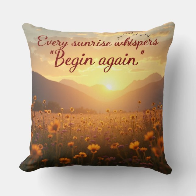 Sunrise Throw Pillow 20 x 20 (Front)