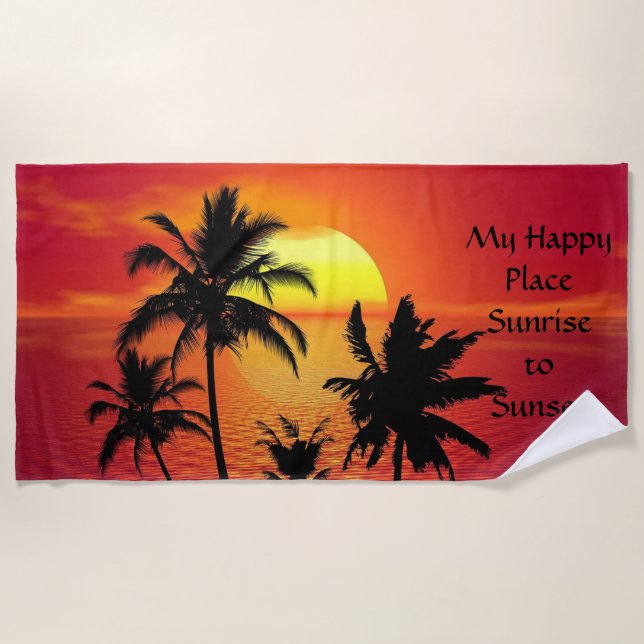 Sunrise to Sunset Beach Towel (Front)